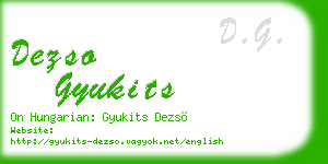 dezso gyukits business card