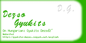 dezso gyukits business card